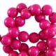 Acryl Perlen rund 8mm Shiny Fuchsia pink